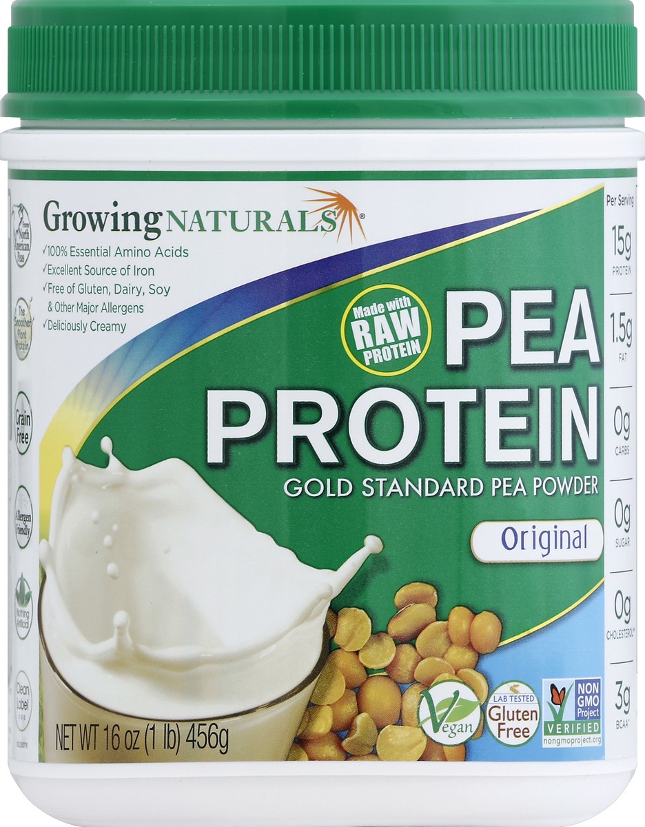 slide 2 of 2, Growing Naturals Pea Protein 16 oz, 16 oz