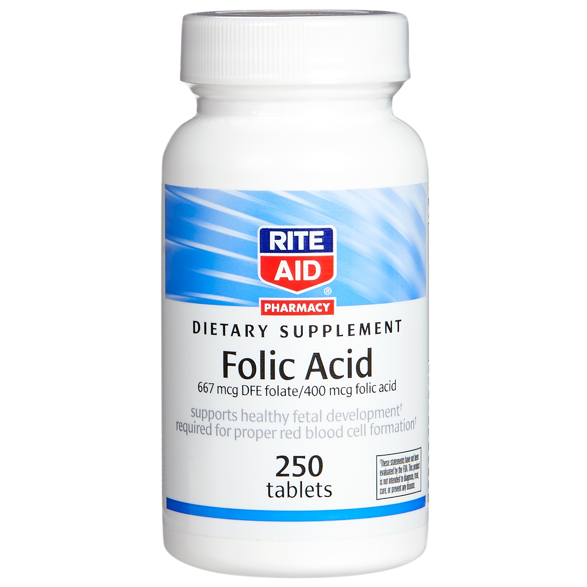 slide 1 of 1, Rite Aid Ra Folic Acid 400Mcg, 250 ct