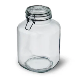 Kamenstein Preserve Clamp Jar, Black, 101.4 oz