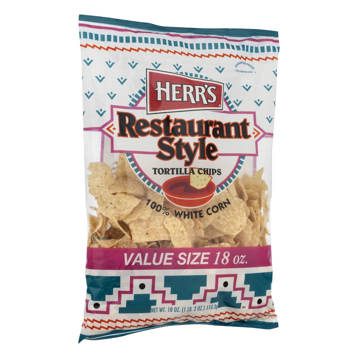 slide 2 of 10, Herr's Value Size White Corn Restaurant Style Tortilla Chips 18.0 oz, 18 oz