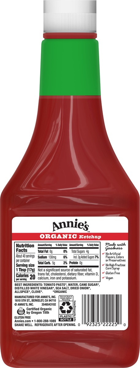 slide 6 of 9, Annie's Organic Ketchup, Gluten Free & USDA Certified Organic, 24 oz., 24 oz