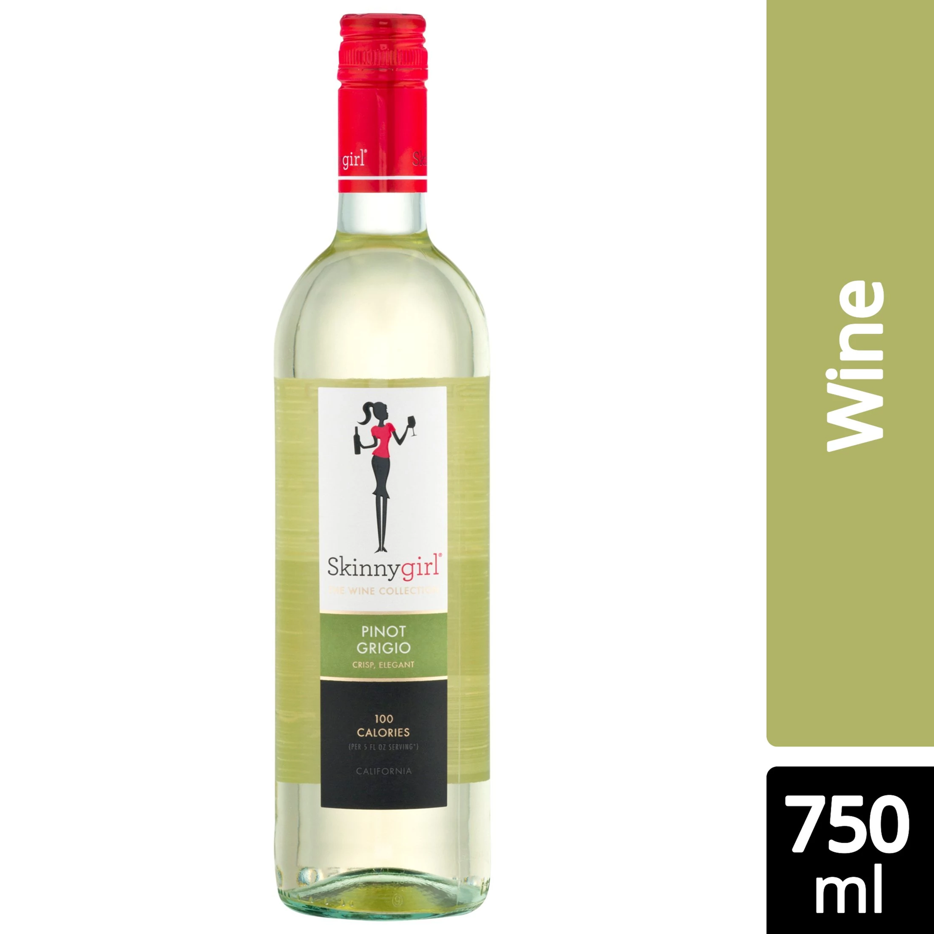 slide 1 of 2, Skinnygirl Pinot Grigio Wine 750 ml, 750 ml