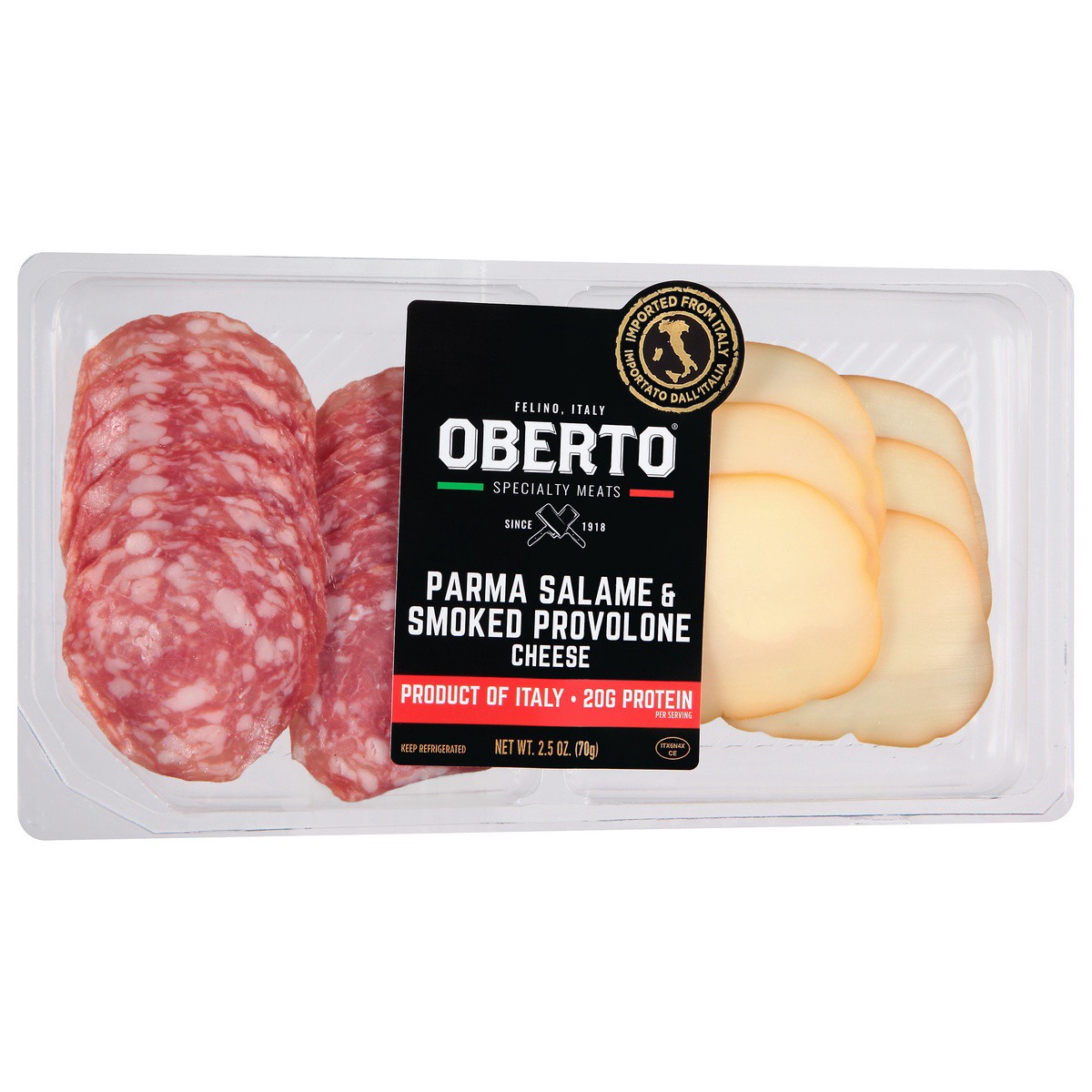 slide 2 of 9, Oberto Parma Salame & Smoked Provolone Cheese 2.5 oz, 2.5 oz