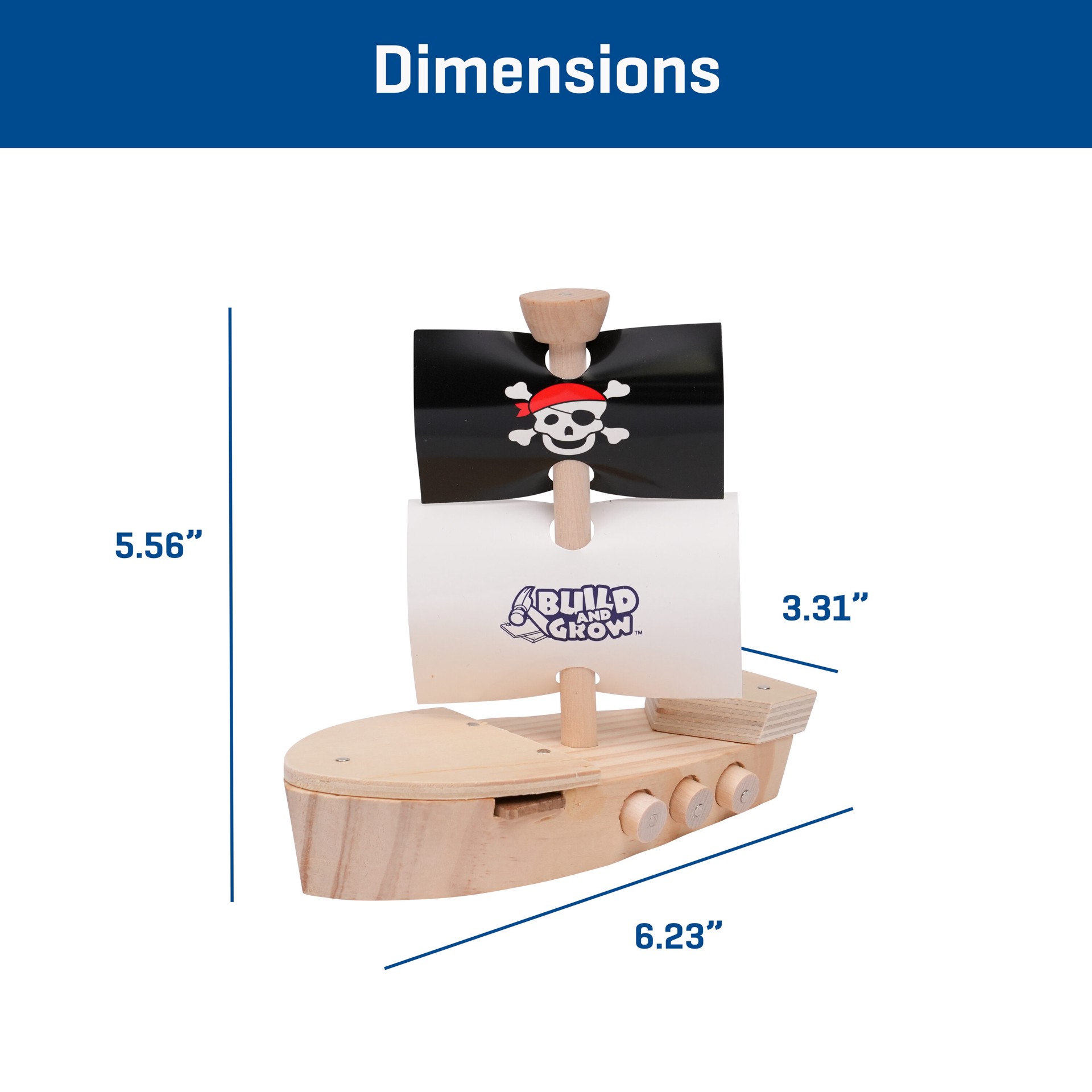 slide 3 of 6, Build and Grow Pirate Ship Kid's Project Kit, 1 ct
