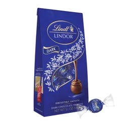 Lindt LINDOR Dark Chocolate Candy Truffles, Chocolates with Smooth, Melting Truffle Center, 5.1 oz. Bag