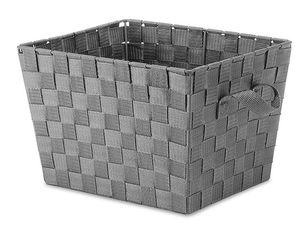 slide 1 of 1, Whitmor Woven Strap Small Tote Alloy Gray, 1 ct