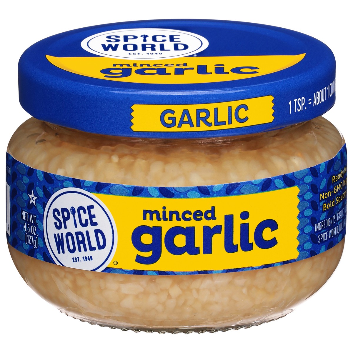 slide 1 of 13, Spice World Minced Garlic 4.5 oz, 4.5 oz