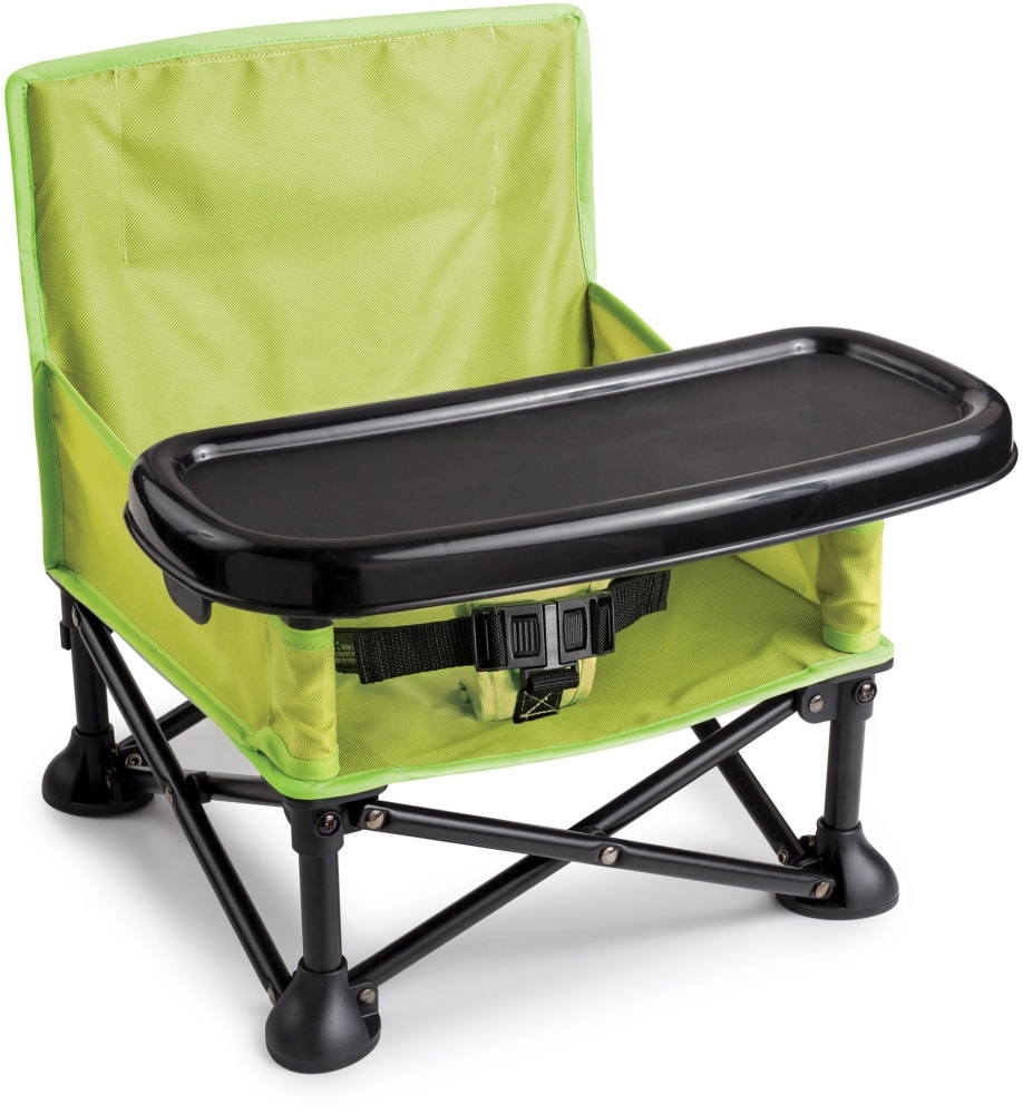 slide 1 of 1, Summer Infant Pop'n Sit Portable Booster Seat - Green/Grey, 1 ct