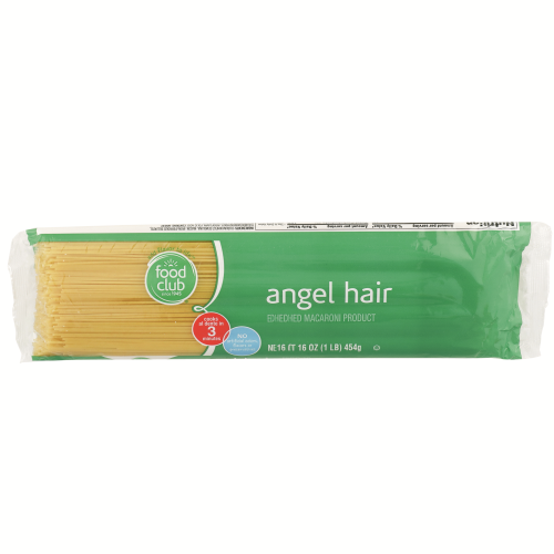 slide 1 of 1, Food Club Enriched Macaroni Product, Angel Hair, 16 oz