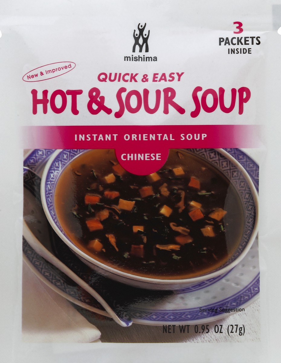 slide 2 of 2, Mishima Instant Oriental Soup, Chinese, Hot & Sour, 3 ct