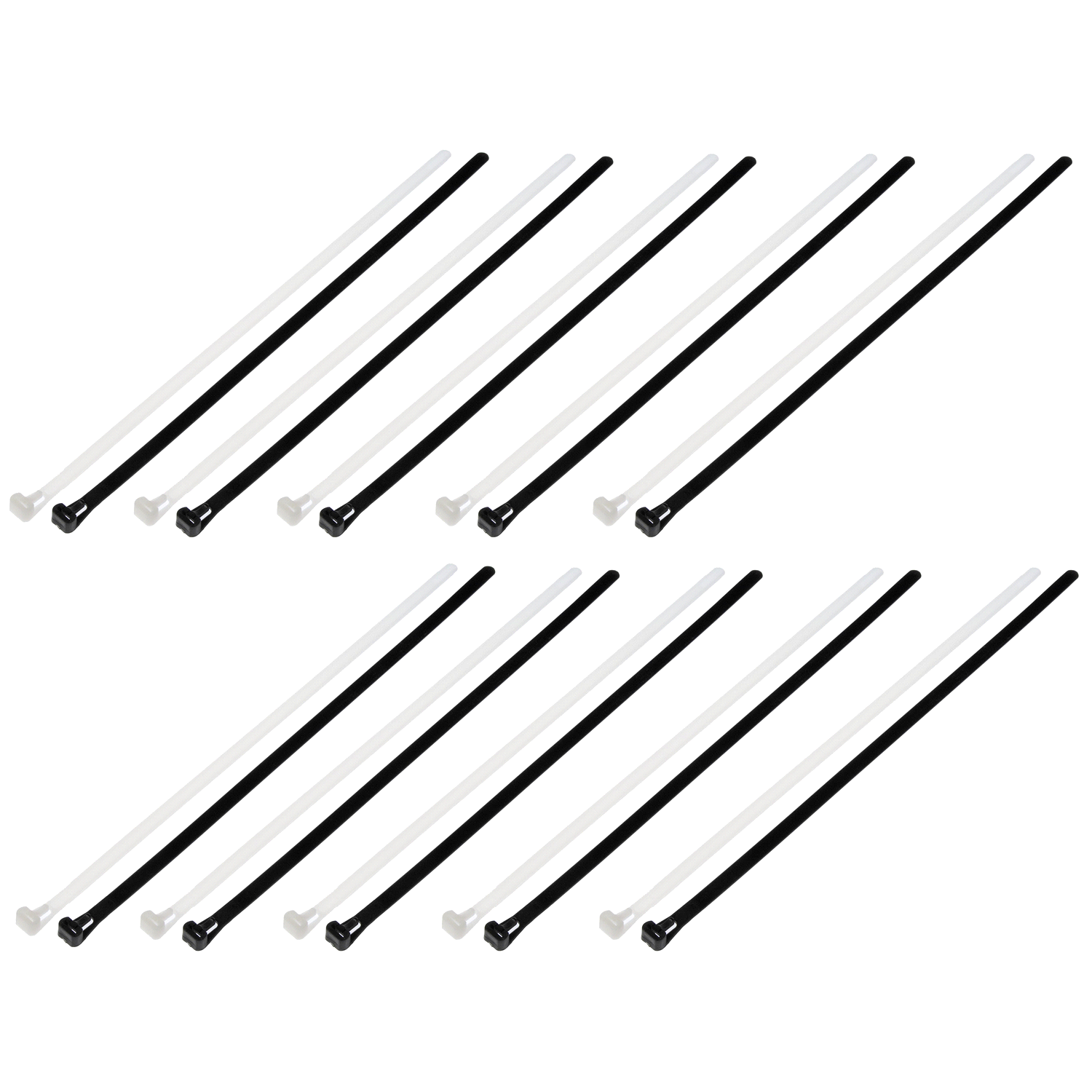 slide 1 of 1, Dorman 12 In. Reusable Black and White Wire Ties, 1 ct