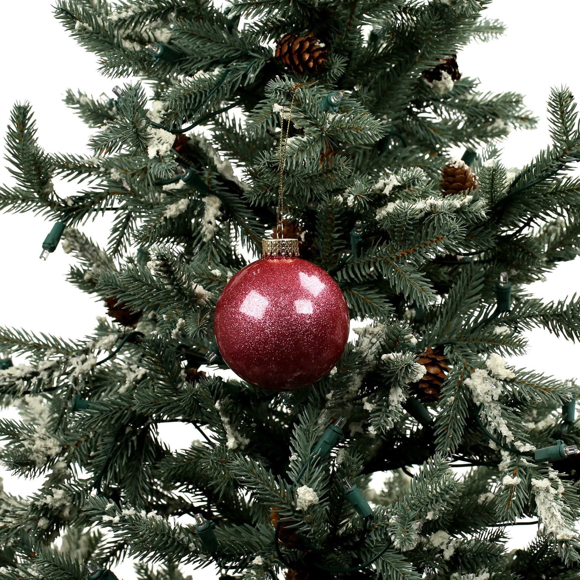 slide 2 of 3, 4 Pack 3.1" Glitter Glass Ball Ornaments By Ashland, 4 ct