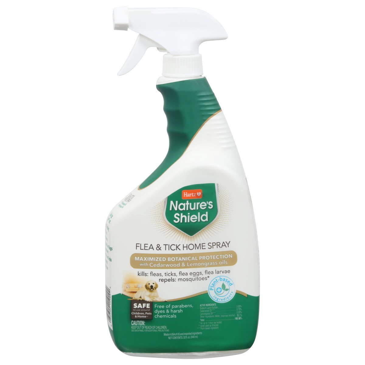 slide 1 of 9, Hartz Flea & Tick Natures Shield Spray, 32 fl oz