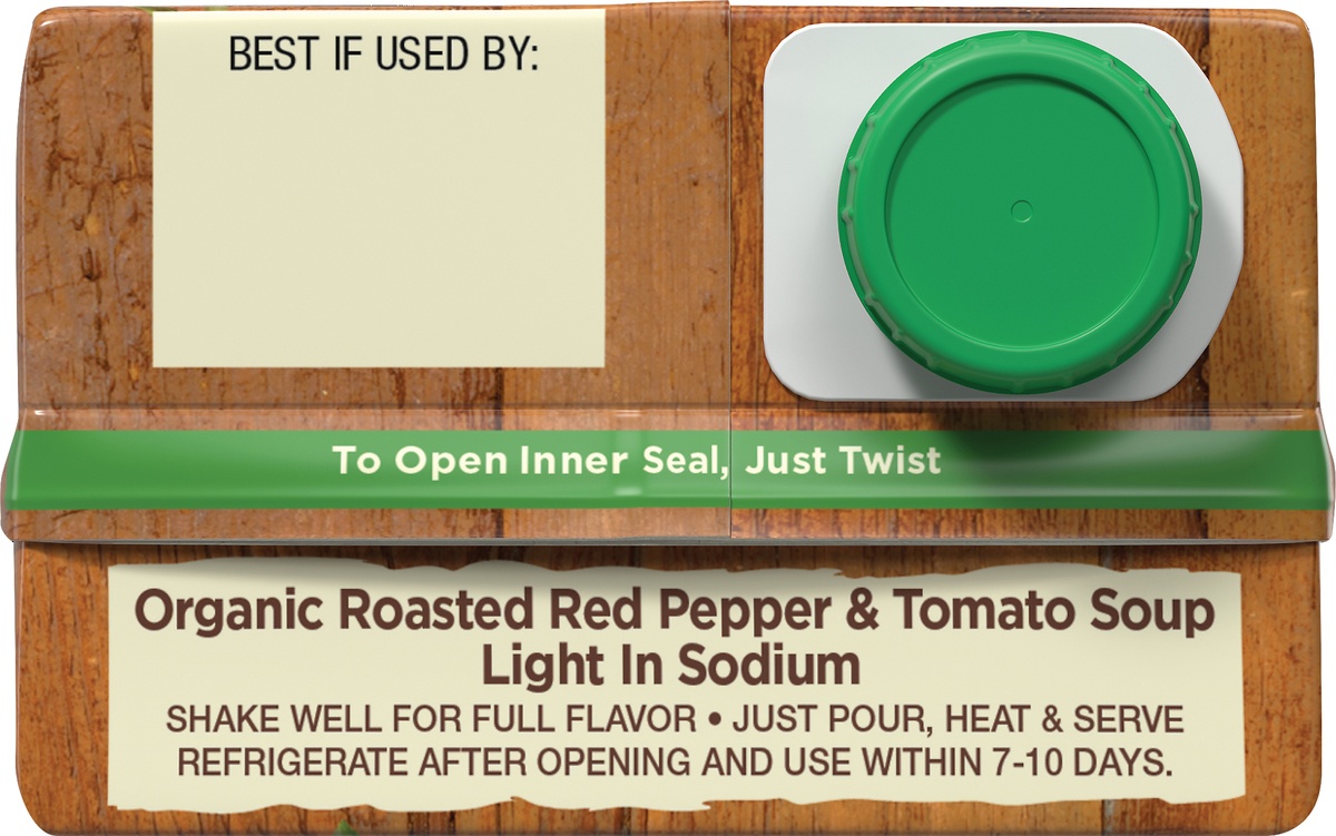slide 6 of 9, Pacific Organic Roasted Red Pepper Tomato Soup, 32 fl oz