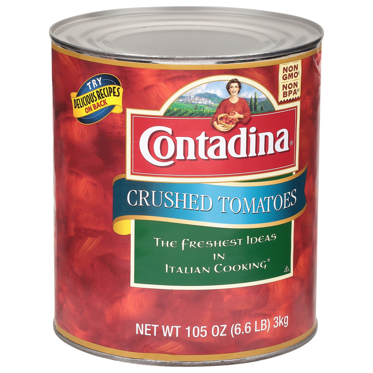 slide 3 of 14, Contadina Crushed Tomatoes 105 oz, 