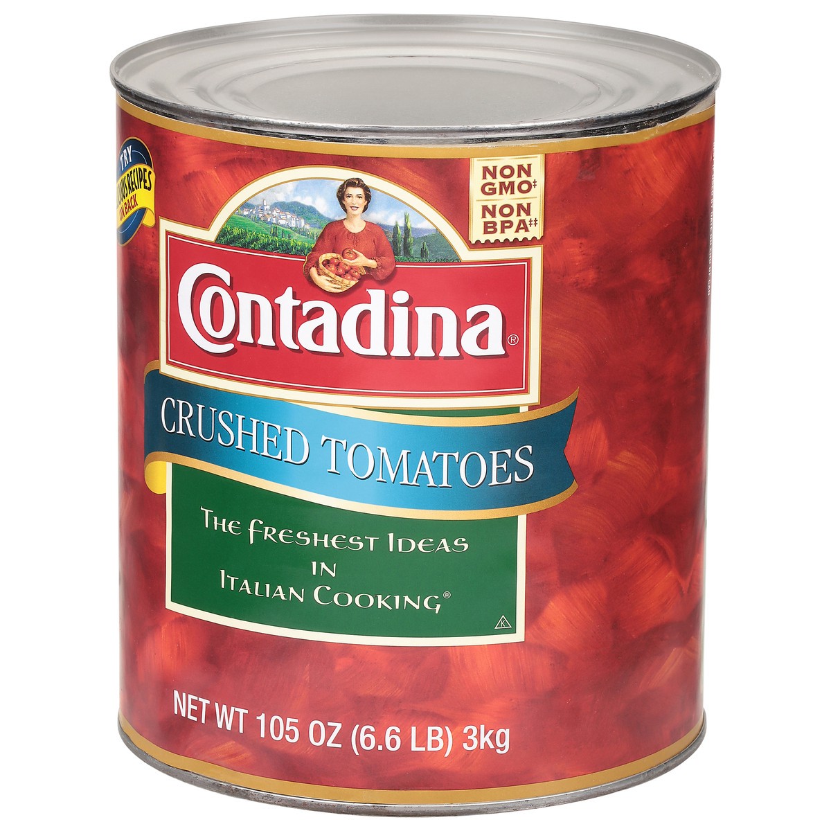 slide 4 of 14, Contadina Crushed Tomatoes 105 oz, 