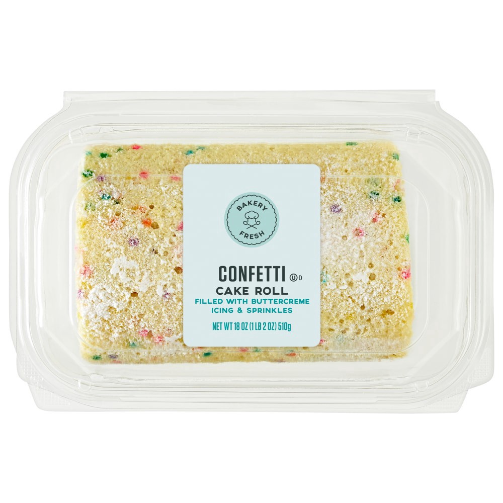 slide 1 of 4, Bakery Fresh Confetti Cake Roll, 18 oz