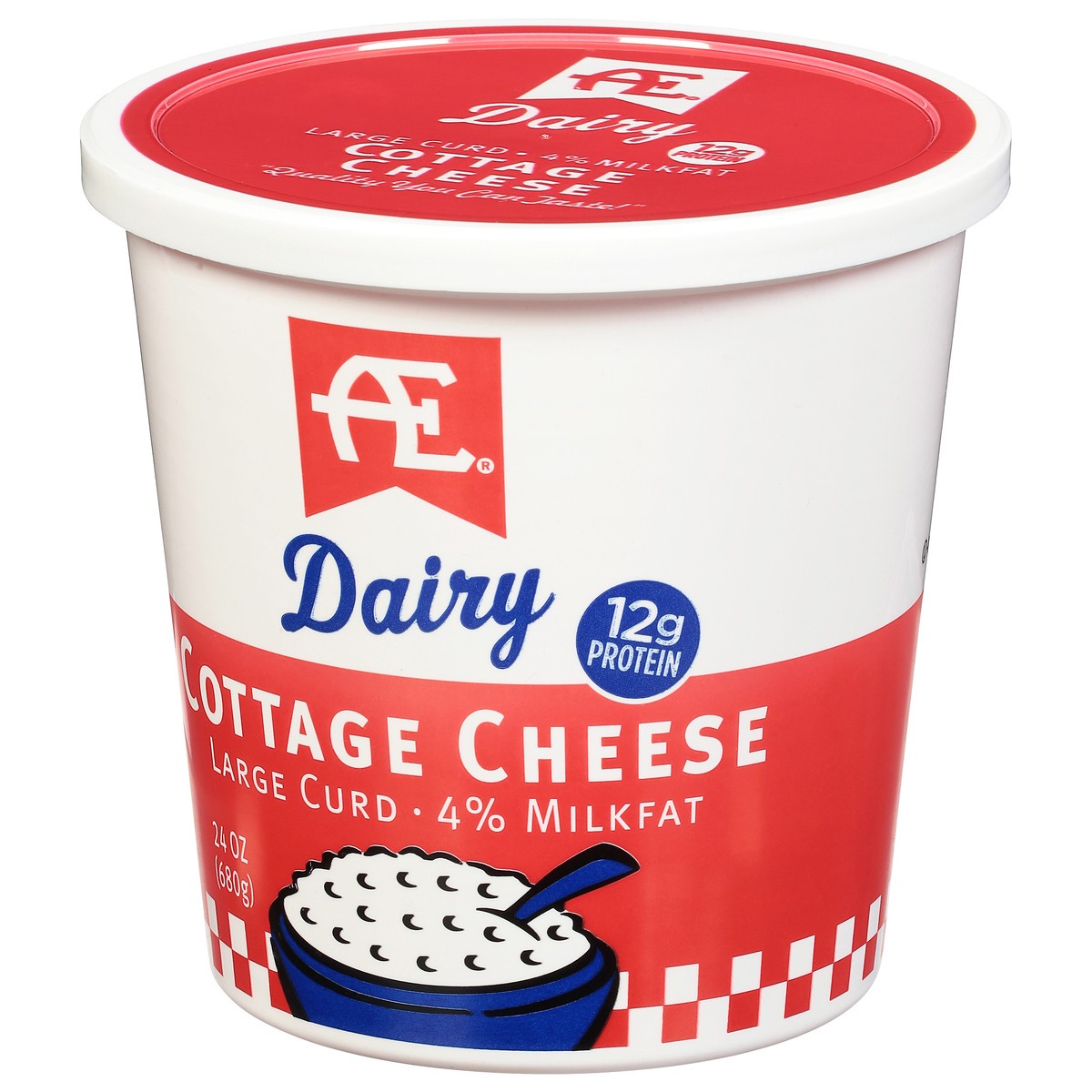 slide 9 of 9, Anderson Erickson Dairy AE Dairy 4% Milkfat Large Curd Cottage Cheese 24 oz, 24 oz