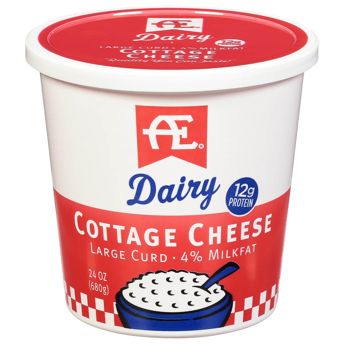 slide 1 of 9, Anderson Erickson Dairy AE Dairy 4% Milkfat Large Curd Cottage Cheese 24 oz, 24 oz