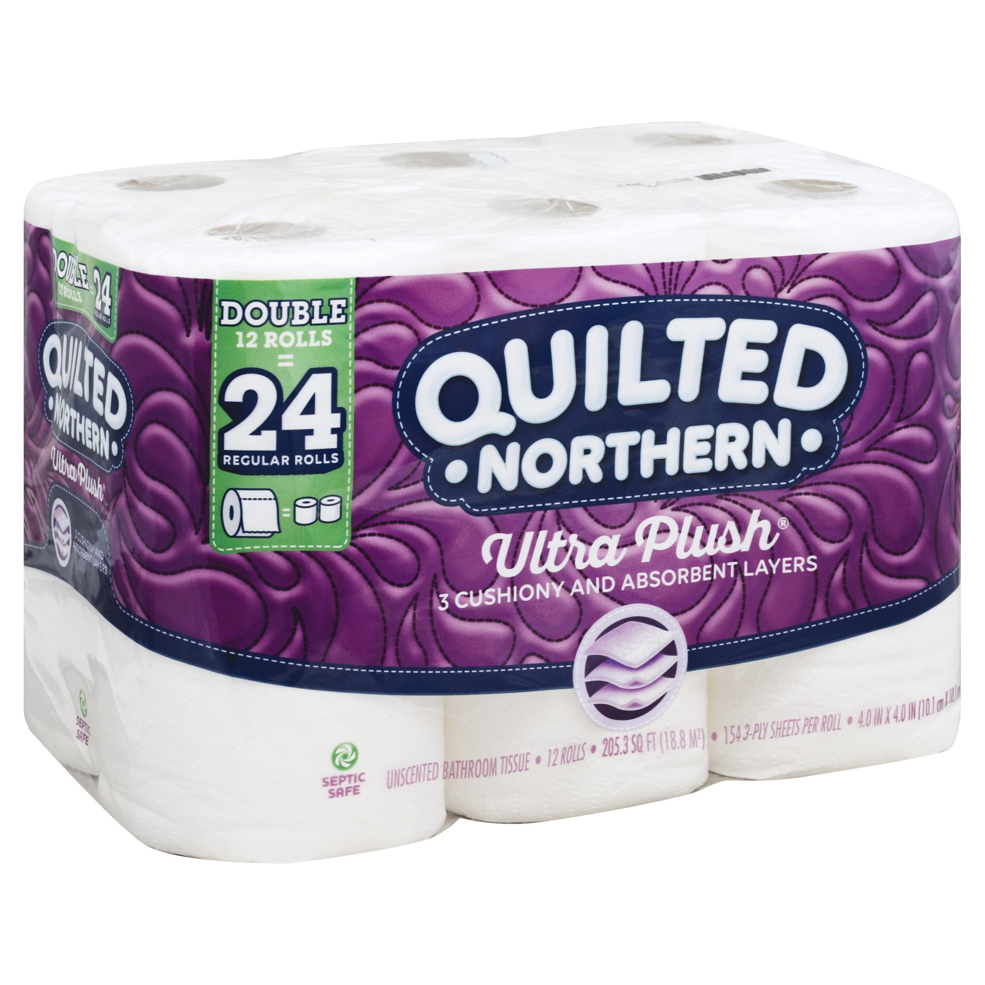 slide 1 of 1, Northern Ultra 12 Double Bath Tissue, 220 sq ft