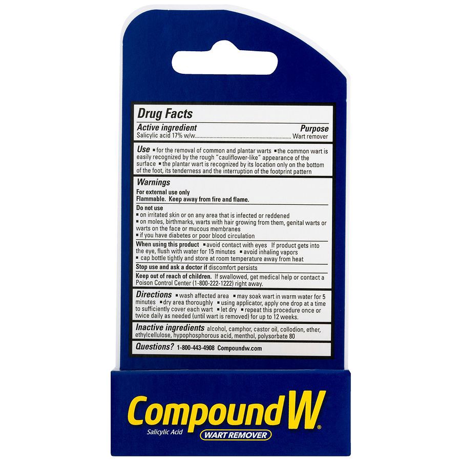 slide 5 of 5, Compound W Maximum Strength Fast Acting Liquid Wart Remover, 0.31 fl oz, 0.31 fl oz