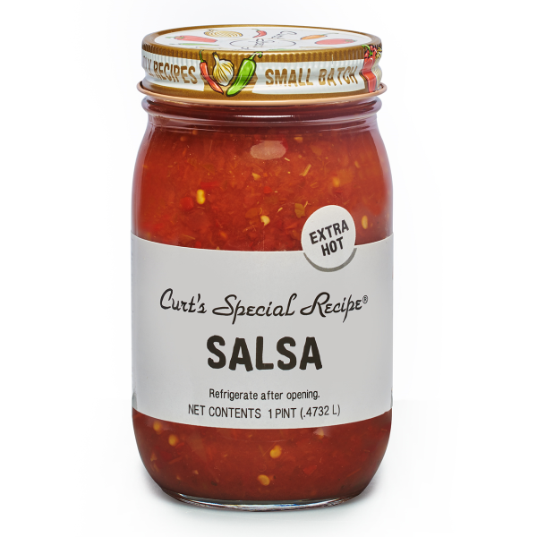slide 1 of 1, Curt's Special Recipe Extra Hot Salsa 1 pt, 1 pint