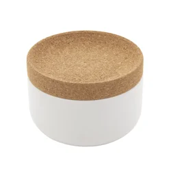 Kamenstein Ceramic Cork Salt Pig White