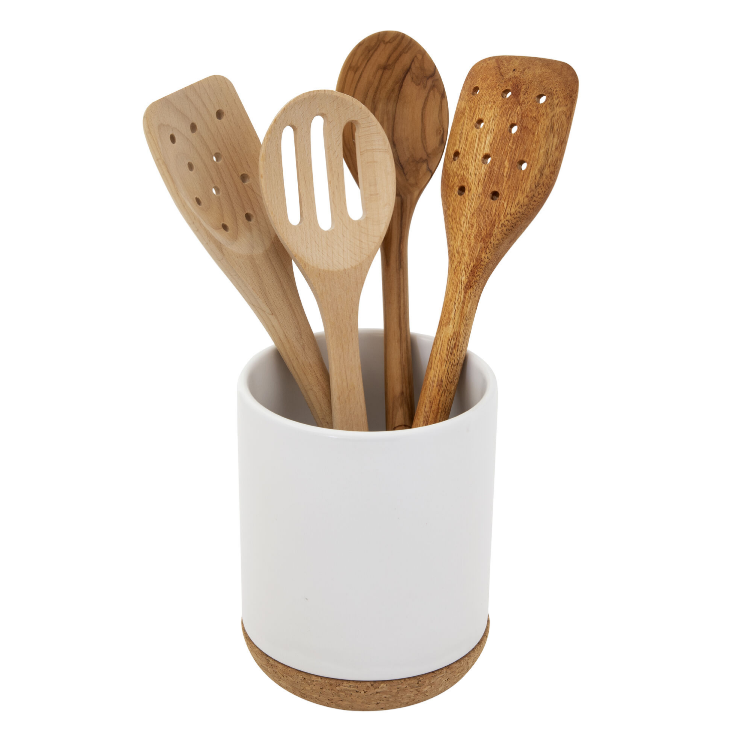 slide 2 of 2, Kamenstein Ceramic Crock w Cork Base White, 1 ct