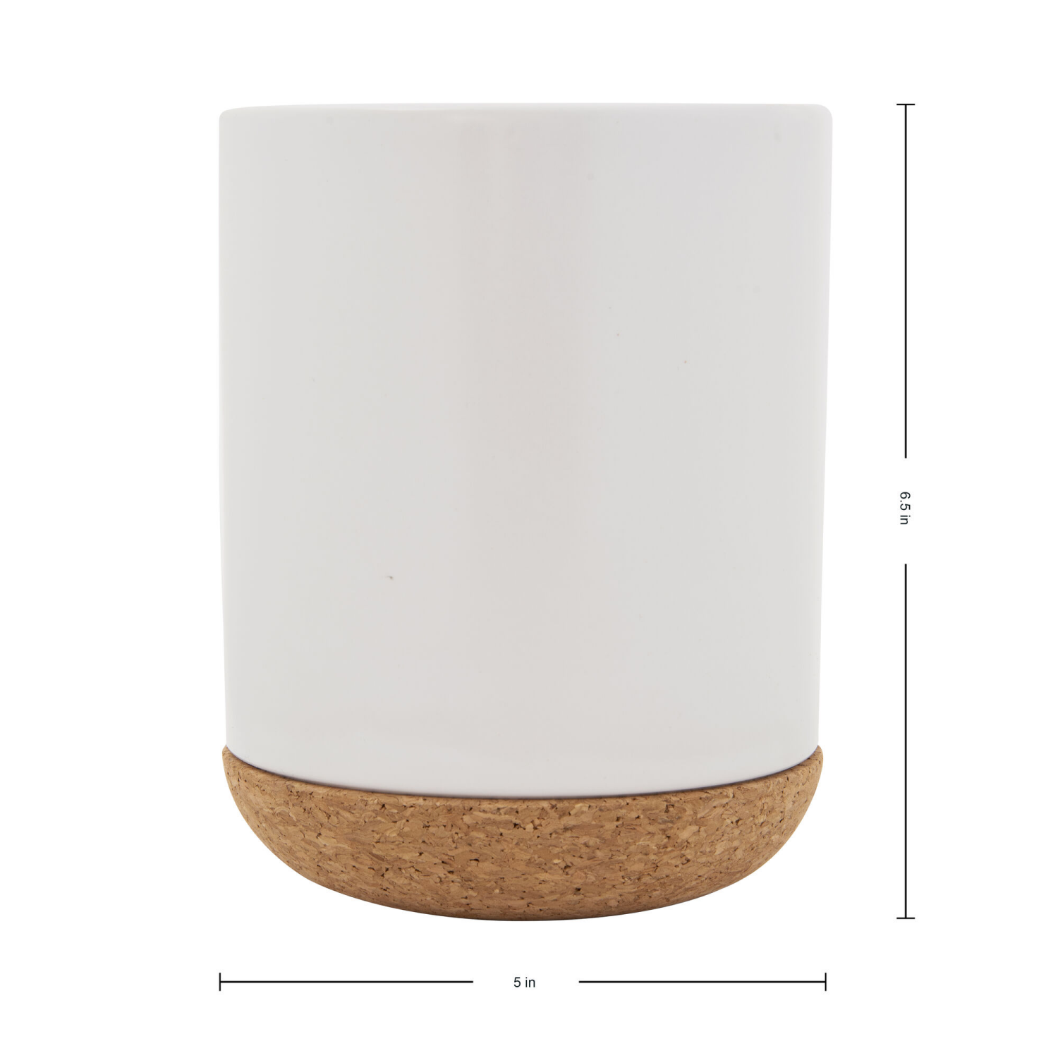 slide 1 of 2, Kamenstein Ceramic Crock w Cork Base White, 1 ct
