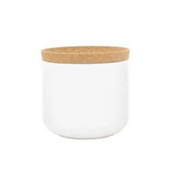 Kamenstein Ceramic Cork MED Canister White
