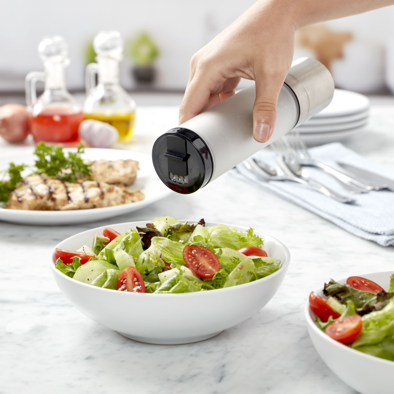 slide 2 of 2, Kamenstein Borosilicate Grinder with Salt Shaker, 1 ct