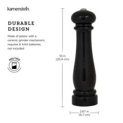 Kamenstein Battery Grinder Black 10IN