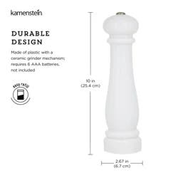 Kamenstein Battery Grinder White 10IN