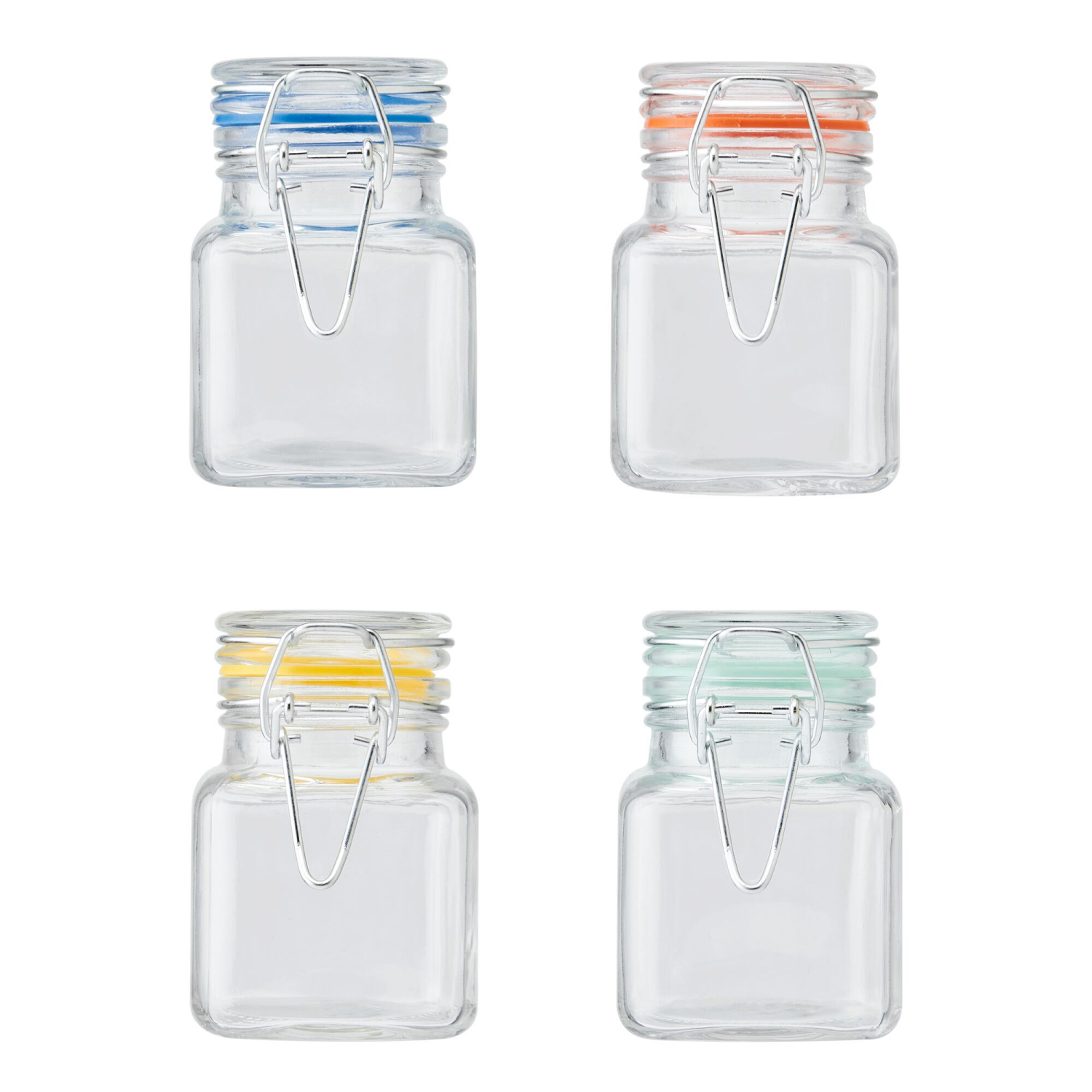 slide 2 of 2, Kamenstein Glass Jar With Clasp, 3 oz, 4 ct, 4 ct; 3 oz