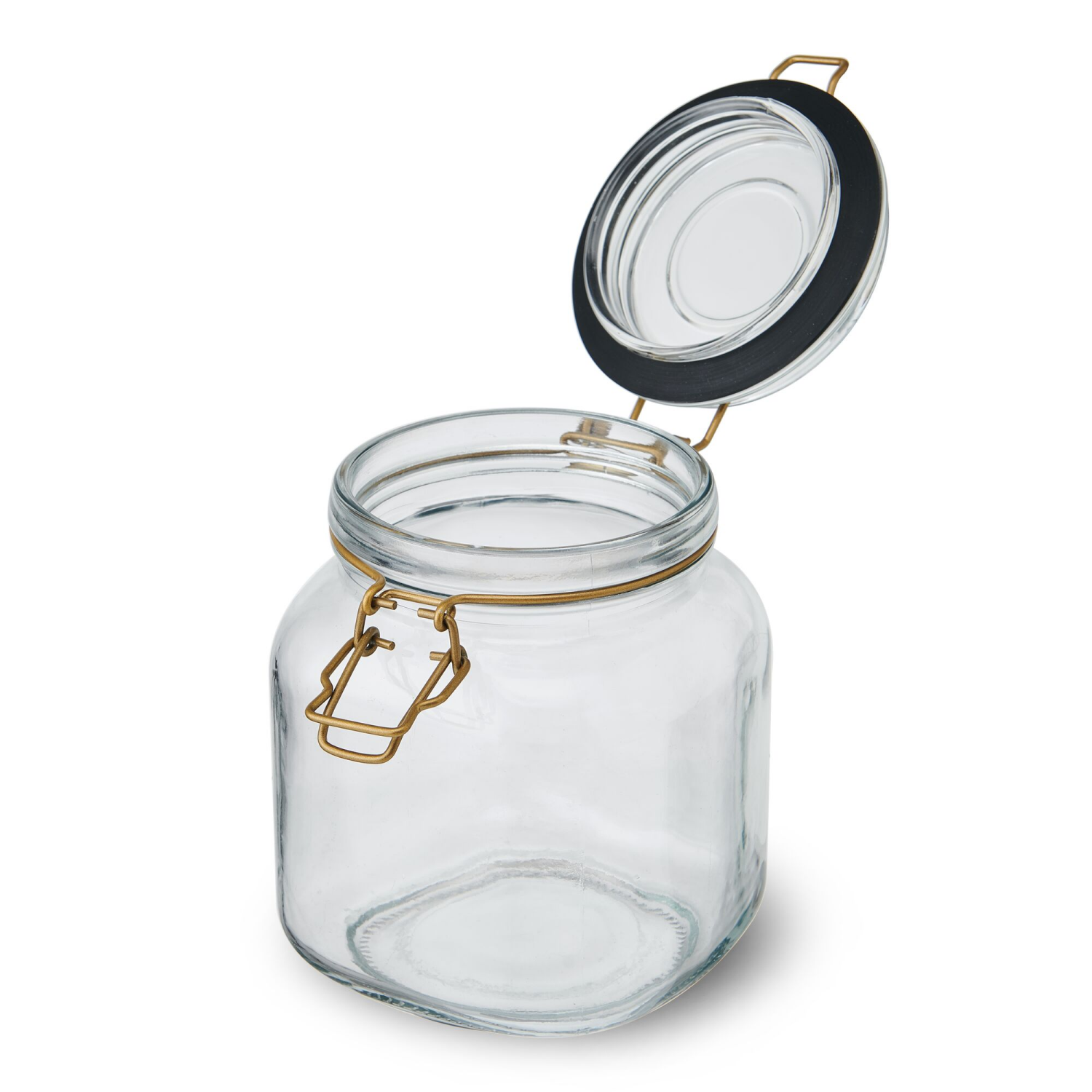 slide 2 of 2, Kamenstein Preserve Clamp Jar Black 33.8oz, 33.8 oz