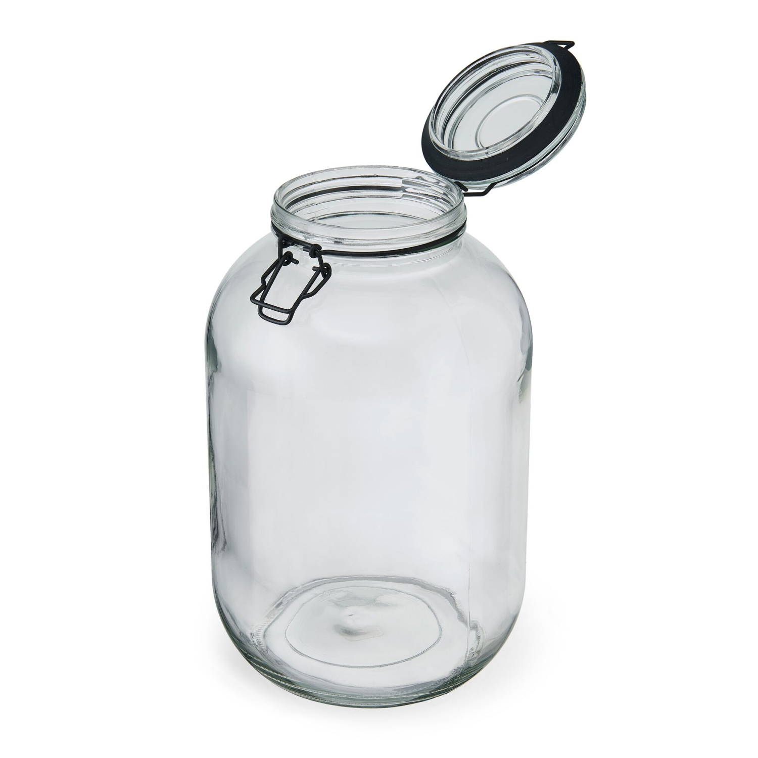 slide 2 of 2, Kamenstein Preserve Clamp Jar Black 142oz, 142 oz