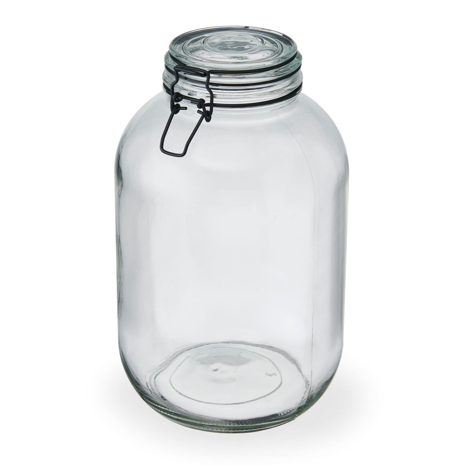 slide 1 of 2, Kamenstein Preserve Clamp Jar Black 142oz, 142 oz