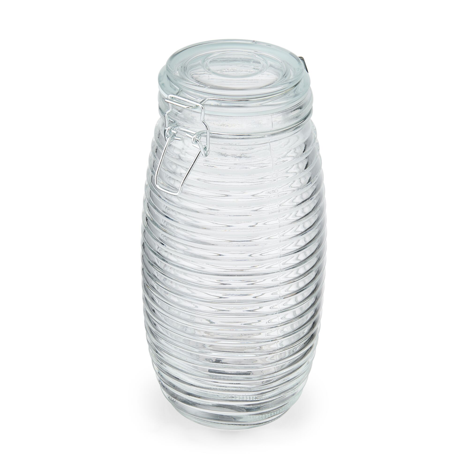 slide 1 of 2, Kamenstein Preserve Clamp Jar Embossed 67.6oz, 67.6 oz