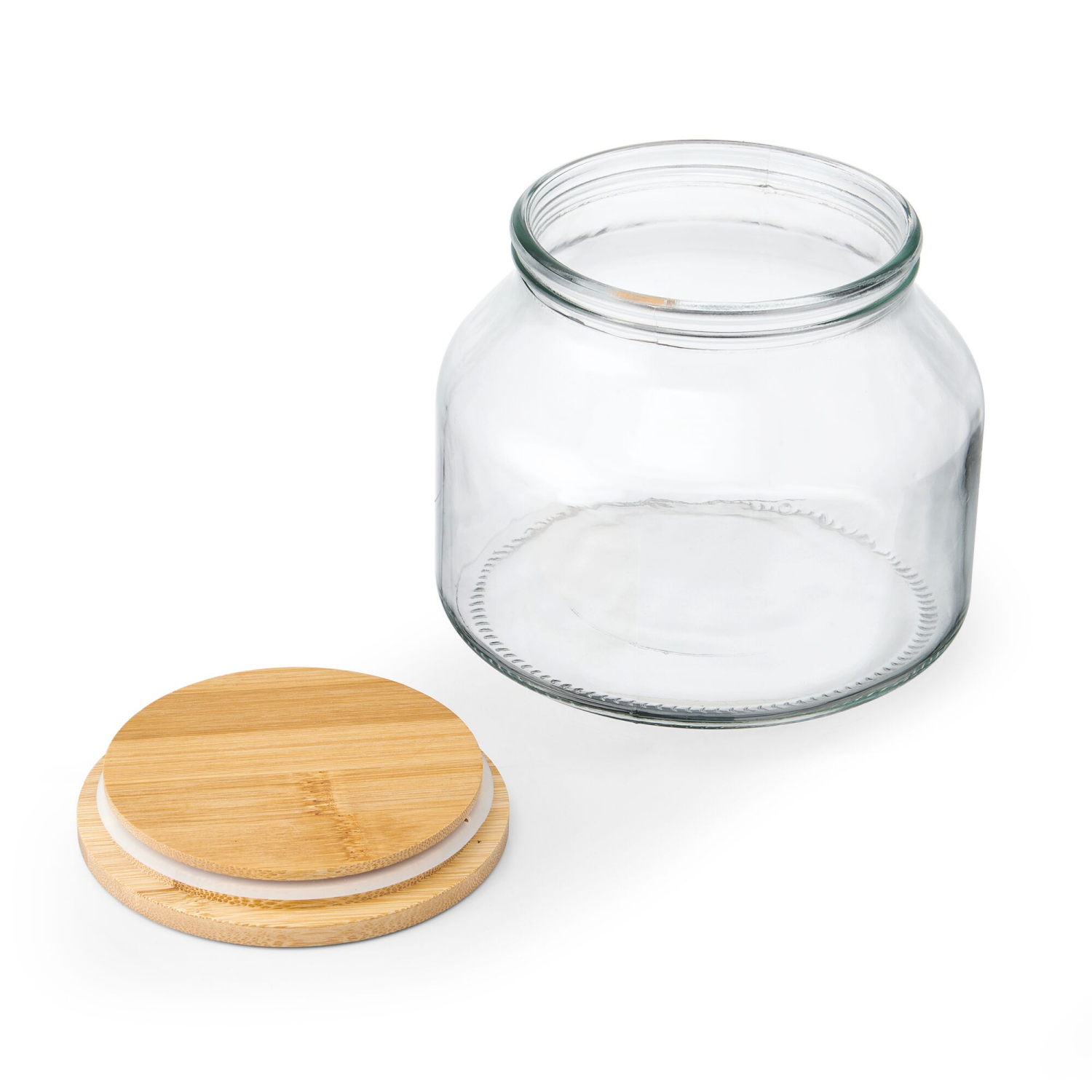 slide 2 of 2, Kamenstein Glass Jar with Bamboo Top 54oz, 54 oz