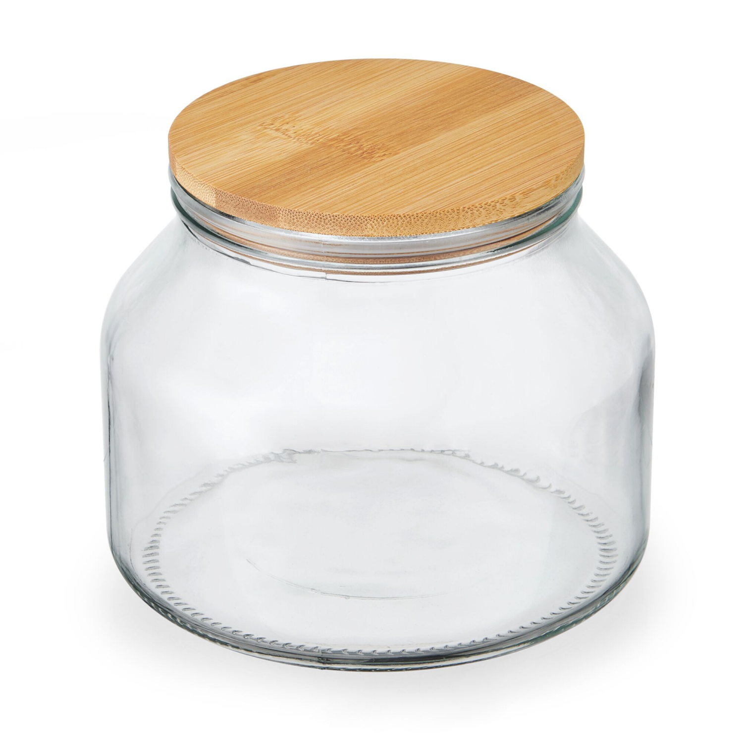 slide 1 of 2, Kamenstein Glass Jar with Bamboo Top 54oz, 54 oz