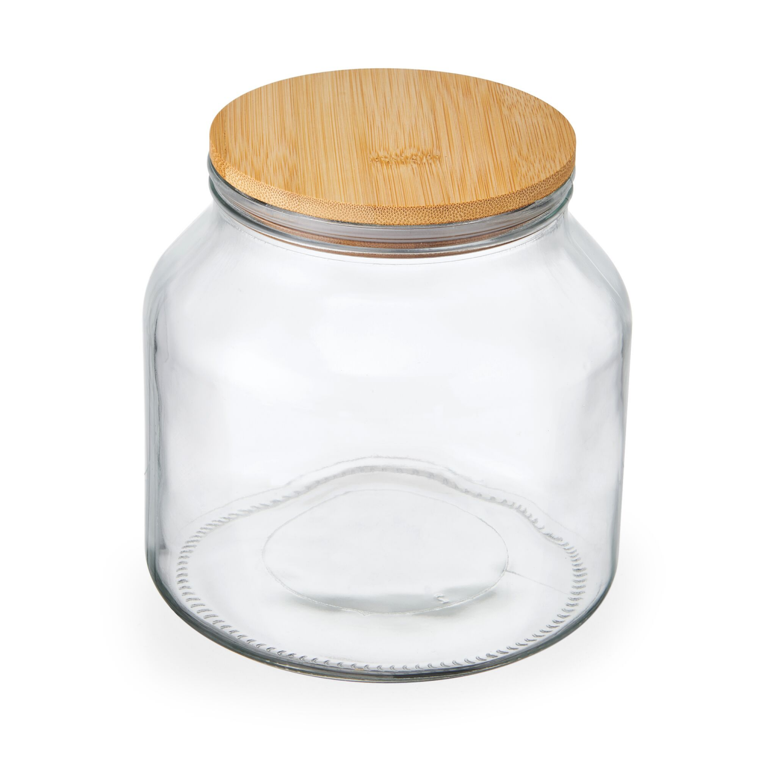 slide 1 of 2, Kamenstein Glass Jar with Bamboo Top 67oz, 67 oz