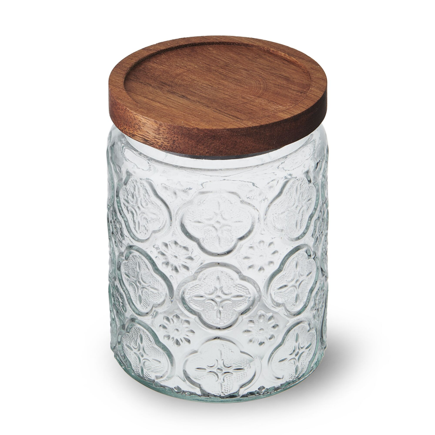 slide 1 of 2, Kamenstein Embossed Jar wtih Acacia Lid 24oz, 24 oz