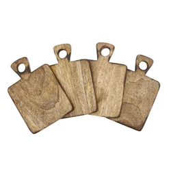 Kamenstein Paddle Shape Acacia Coaster Set 4pc
