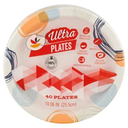 Giant Ultra Designer Paper Plates 10.1 Inch