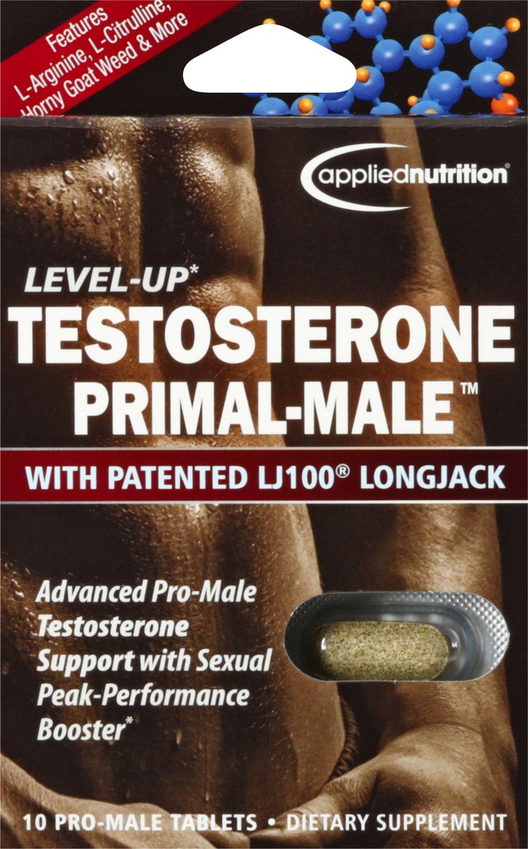 slide 6 of 13, Applied Nutrition Pro-Male Tablets Testosterone Primal-Male 10 ea, 10 ct