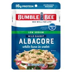 Bumble Bee Low Sodium Wild Caught Albacore White Tuna in Water 2.5 oz
