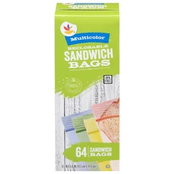 Giant Multicolor Reclosable Sandwich Bags