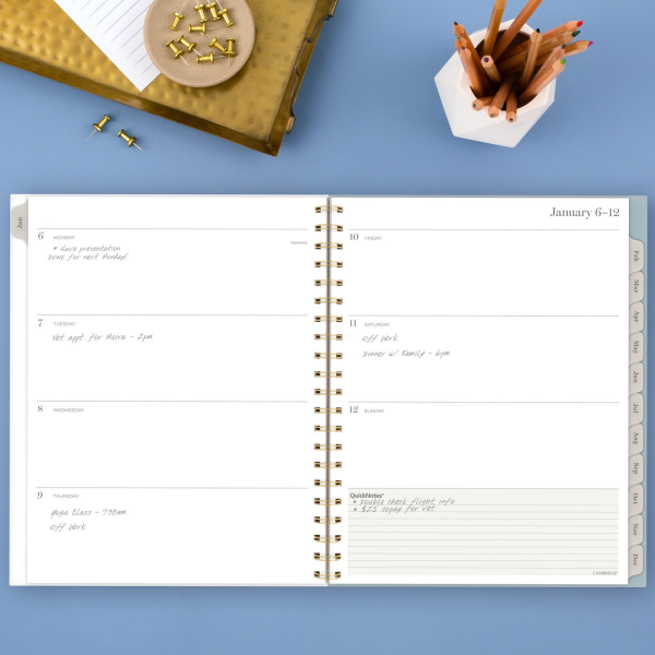 slide 6 of 29, Cambridge Triad 2025 Weekly Monthly Planner, Large, 8 1/2" x 11", 1 ct