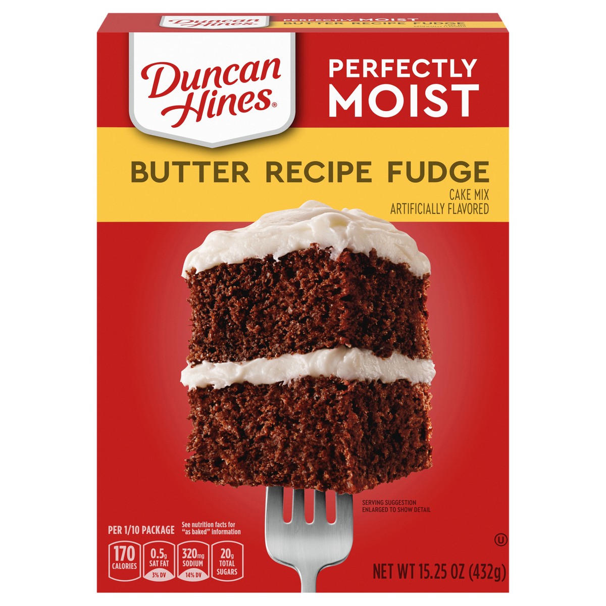 slide 1 of 5, Duncan Hines Butter Recipe Fudge Flavored Cake Mix, 15.25 oz., 15.25 oz