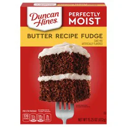 Duncan Hines Butter Recipe Fudge Flavored Cake Mix, 15.25 oz.